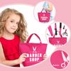 17Pcs/Set Children's Hair Salon Toy Set Fun Realistic Play House Hair Tools for Little Girls Accessories