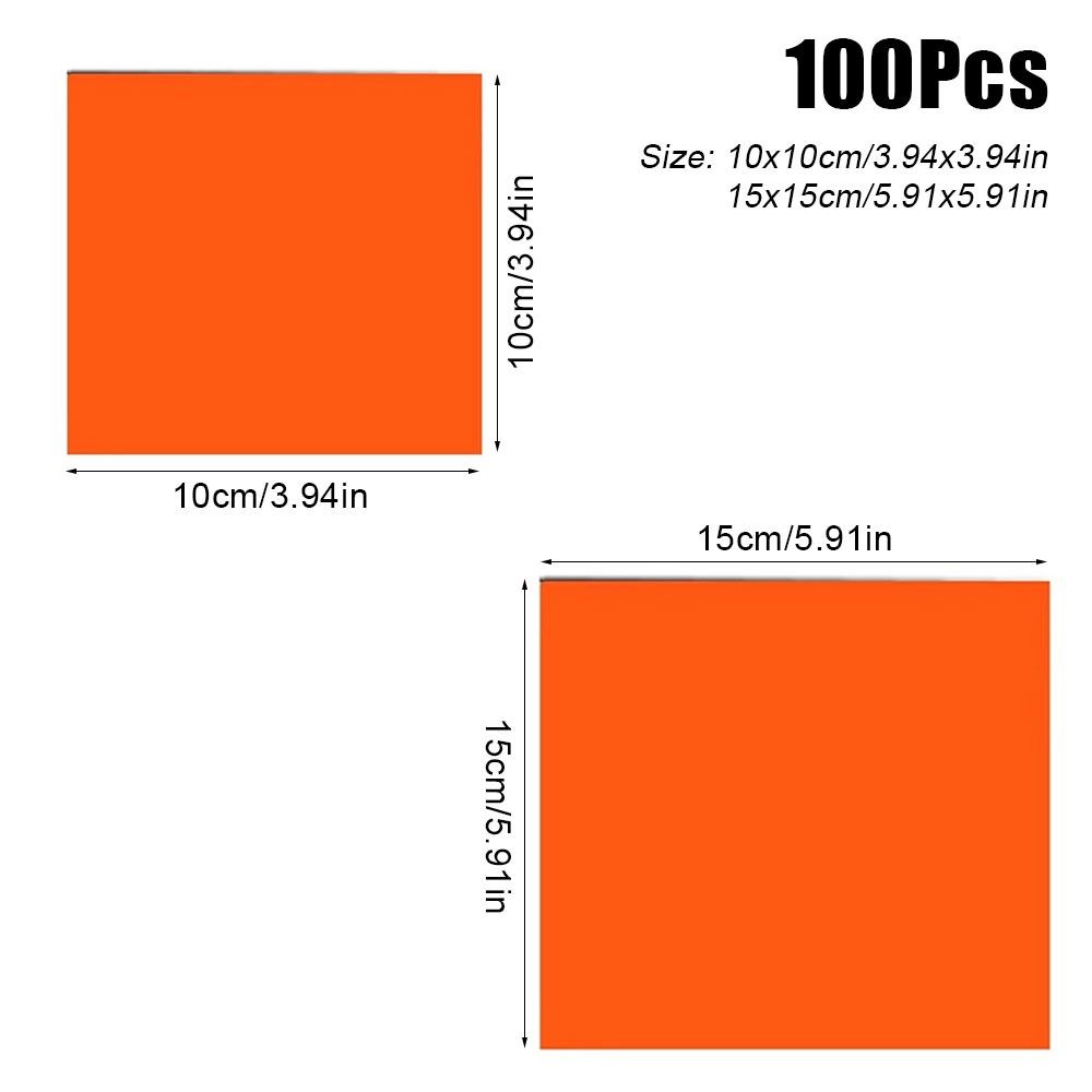 100Pcs Solid Color Square Origami Paper 20 Colors Handmade Scrapbooking Craft Decor Folding Paper