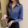 Silk Women's Shirt Long Sleeve Fashion Woman Blouses  Satin Top Female Shirts and Blouse Basic Ladies Tops Women Clothing