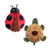 Dog Treat Dispenser Toy Interactive Plush Squeaky Turtle Ladybug Dog Chew Toy Treat Hiding Snuffle Puzzle Toy for Dogs Teething Mental