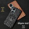 Чехол для телефона Honor 90Pro из воловьей кожи с крокодиловым черепом — высококачественный защитный чехол из натуральной кожи