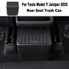 Для Tesla Model Y Juniper 2025 Задний мусорный бак Задний средний мусорный бак Под сиденьем Ящик для хранения Органайзер Поднос Автоаксессуары