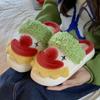 Fashion Couple Cotton Slippers Winter Halloween Women's Thicken Warm Non Slip One Word Slippers Lightweight Comfortable Men's Home Shoes