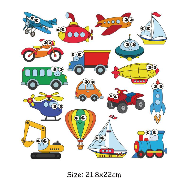 Нашивка с изображением машинок из мультфильма для одежды, детская футболка, наклейки, художественные ремесла, глажка одежды «сделай сам», аппликация, термоклейкая передача, утюг