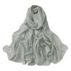 Chiffon Gold and Silver Wire Light Thin Women's Casual Pearl Edge Shawl Headscarf Hijab Scarves