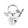 2024 Graduation Keychain Rings Key Holder Engraved Inspirational Language Doctoral Cap