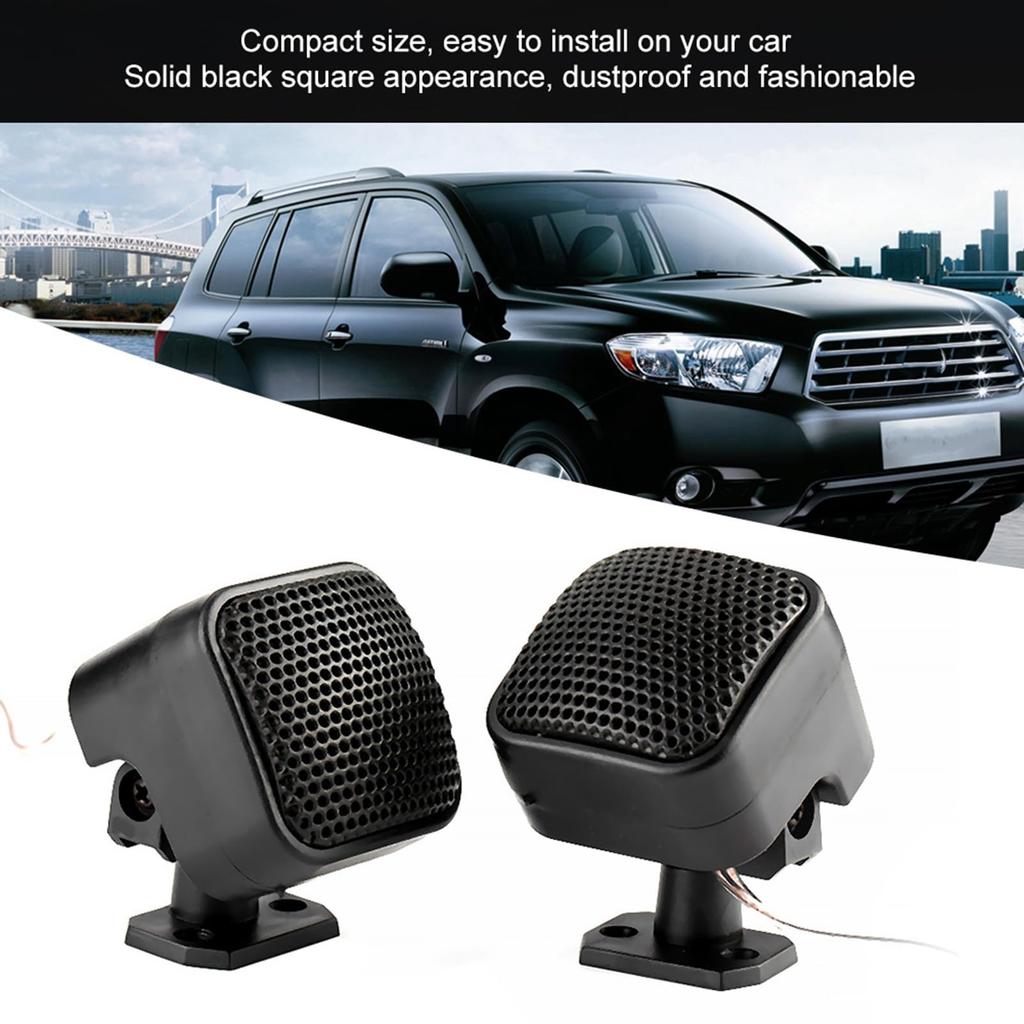 2PCS Compact Square Tweeter Speaker - 500W High Power Car Audio Speaker