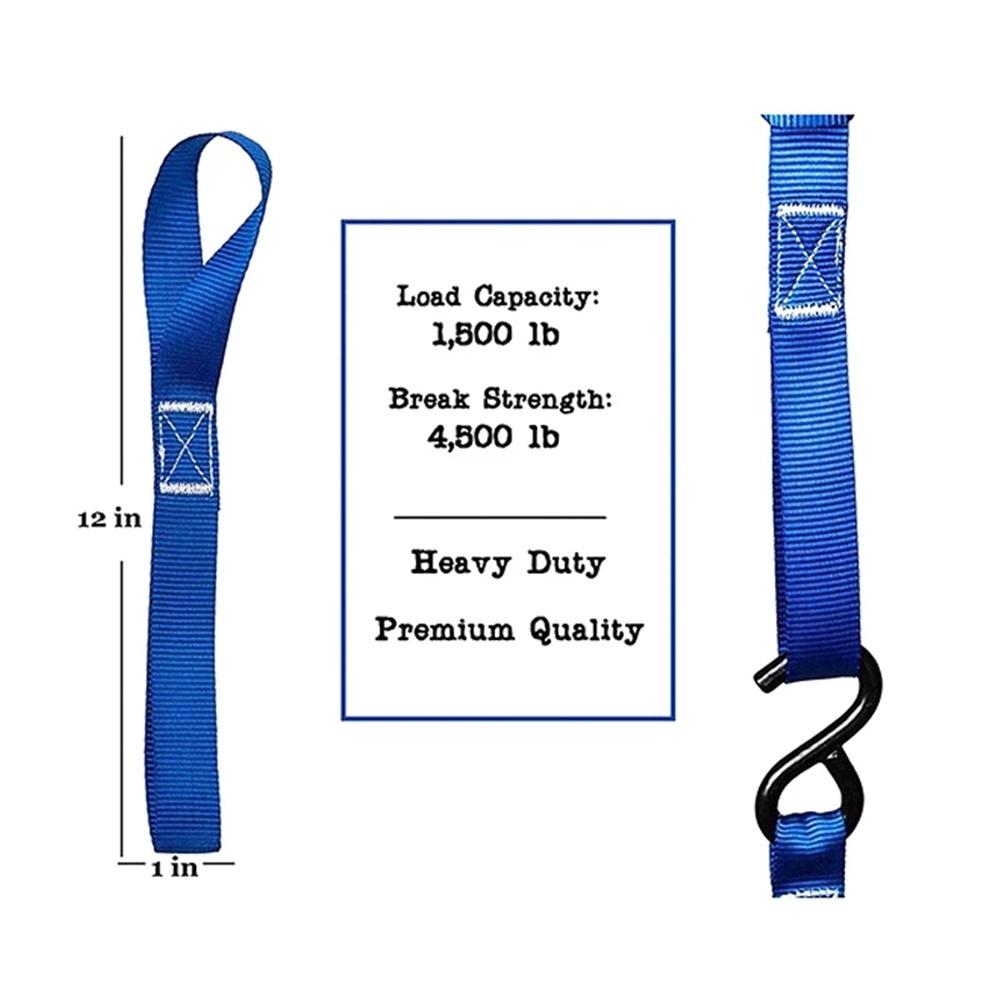 Mutipurpose Motorcycle Tie Downs Motorbike Soft Straps Luggage Straps Straps Loops Hook Strap