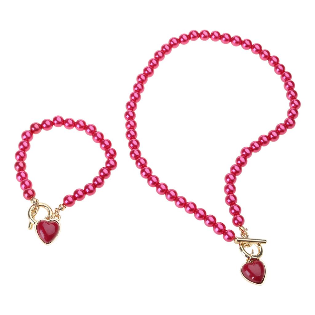 Стильное Жемчужное Ожерелье Элегантные Украшения Элегантный Браслет из Бусин Регулируемое Ожерелье Текстура Имитации Жемчуга для Ежедневного Ношения