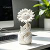 Матовая Настольная Фигурка Подсолнуха, 3D Печатное Украшение, Белый Цветок в Нордическом Стиле для Стола, Цветочная Статуэтка, Эстетичное Украшение для Настольной Полки,