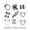 Cartoon Panda Hair Hoop Headband Furry Hairpin Scrunchie Barrette Alloy Brooch Styling Accessories for Women Girls