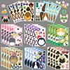 8 Pictures/set of Dog Face Change Graffiti Stickers Personality Make A Face Cartoon Puzzle Stickers