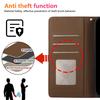 For iPhone 16e Case RFID Blocking Wallet Stand Rhombus Leather Phone Cover with Wrist Strap
