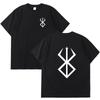 Plus Size S-5XL Unisex Berserk Logo Print T-Shirt Japanese Streetwear Anime Cosplay Cotton Tshirt Unisex Unisex Summer Cotton Short Sleeve Tees Unisex