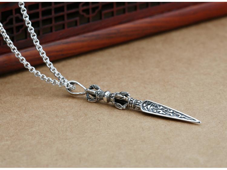 Винтажная подвеска Ваджра Треугольник из стерлингового серебра 925 пробы для мужчин и женщин