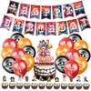 Birthday Theme Decoration Set Pull Flag Cake Insert Balloons Party Decoration