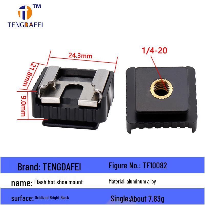 Reversible 1/4" Male To 3/8" Female Adapter for Camera Tripod Ball Head with M4-M8 Conversion Screws