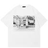 Streetwear Japanses Streetscape Graphic Unisex T-Shirt Cotton Tshirt Unisex Tops Tees Summer Short Sleeves T Shirt