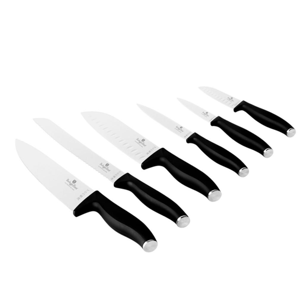 Set Of 6 Kitchen Knives Berlinger Haus Bh-2950 Matte Black
