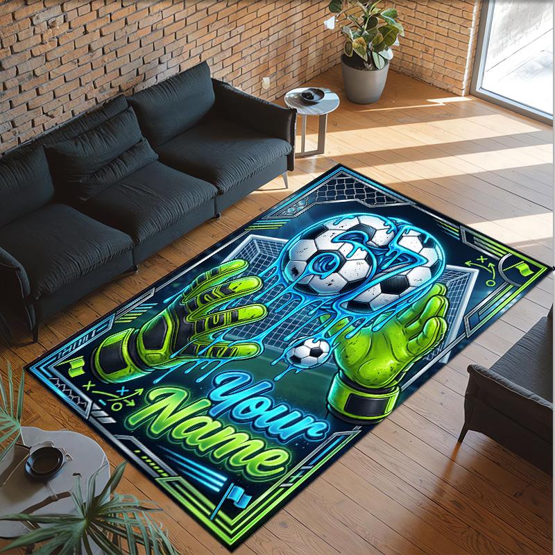 Valentine Love Theme Crystal Velvet Rug Personalized Custom Name Text Soft Floor Mat Home Decor