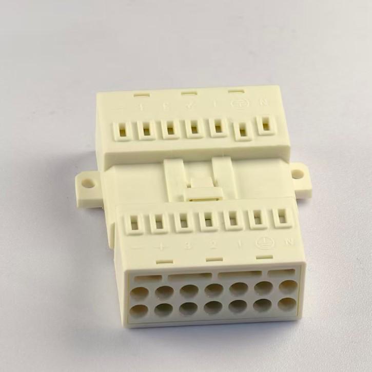 High-Power Dual-Layer Terminal Block with Mounting Holes for Strip Lights 2067-7P
