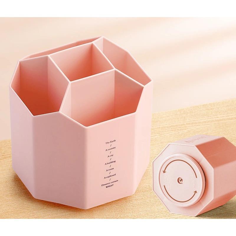 Вращающийся на 360° креативный многоугольный держатель для ручек, школьные канцелярские принадлежности, органайзер для канцелярских принадлежностей для студентов, многофункциональный держатель для ручек