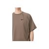 Nike Сплошной цвет, повседневная спортивная свободная вязаная футболка с круглым вырезом и коротким рукавом, футболка реглан, мужские топы, коричневый DV9816-247