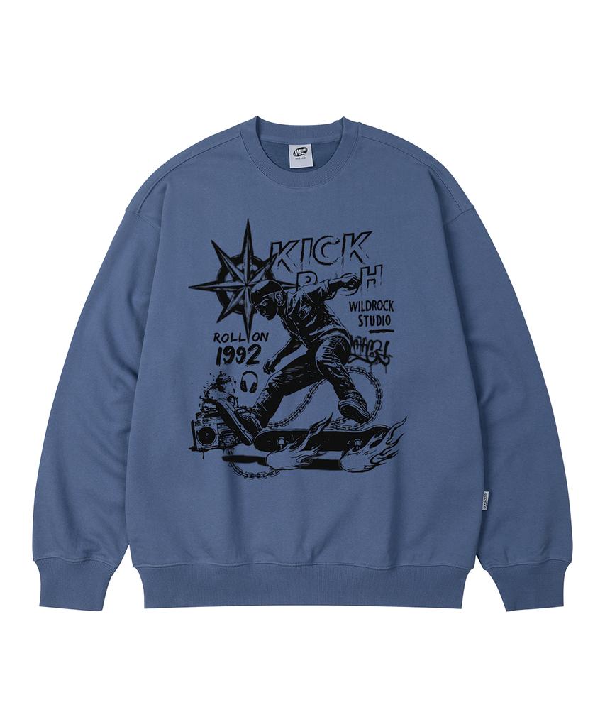 WILDROCK Kick Push Oversized Sweatshirt_9 Col (B Type)