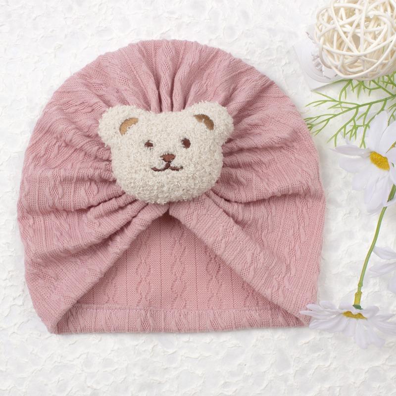 Spring New Children's Soft and Comfortable Pullover Hat, Baby Cute Bear Headscarf Hat, Baby Hat