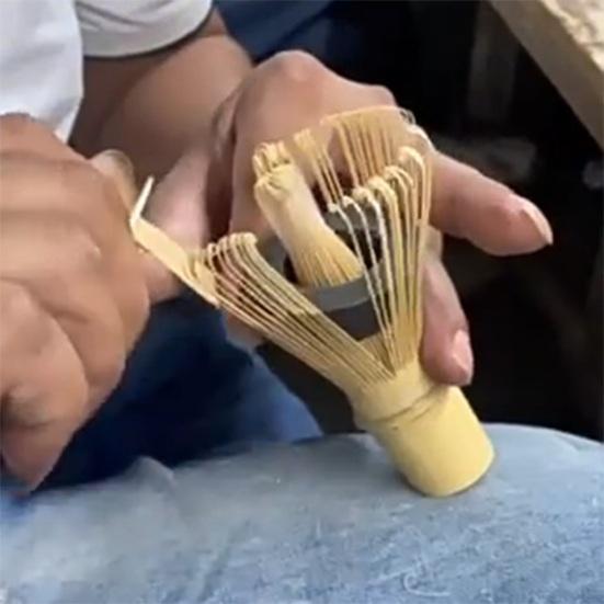 Бамбуковый венчик для матча, 100 зубцов, ручная работа, кисть Часен для зеленого чая Матча, нет