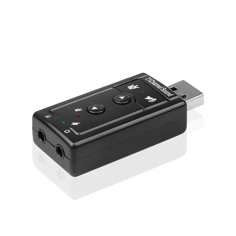 Новейший 7.1-канальный USB 2.0 3D-адаптер звуковой карты с микрофоном и динамиком