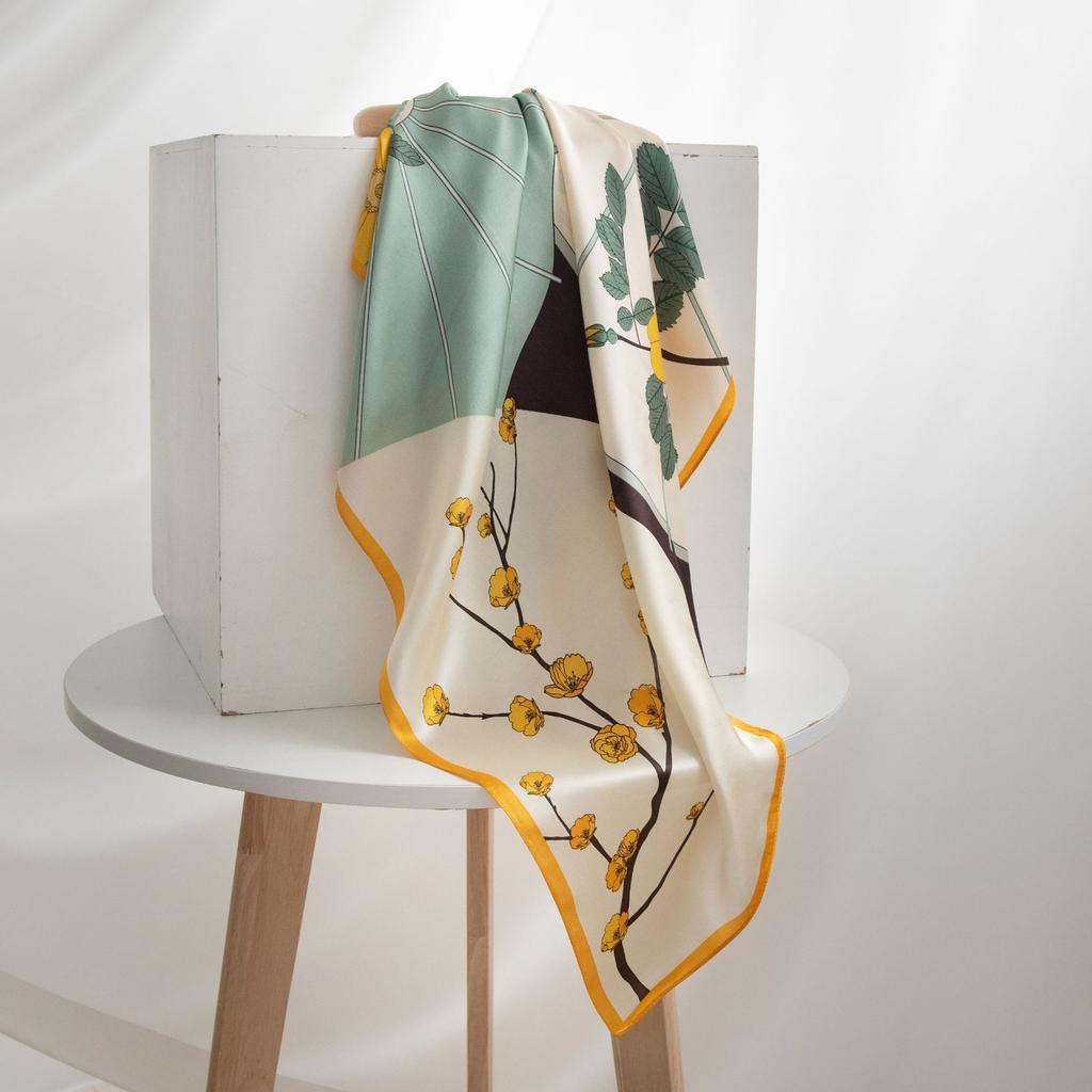 Шелковый шарф из тутового шелка для свекрови и подарок для старших Тонкий солнцезащитный женский квадратный шарф Элегантный и универсальный