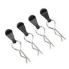 4Pcs RC Body Clip Pin Stainless Steel R Shape Universal for 18 110 Remote Control Car Black
