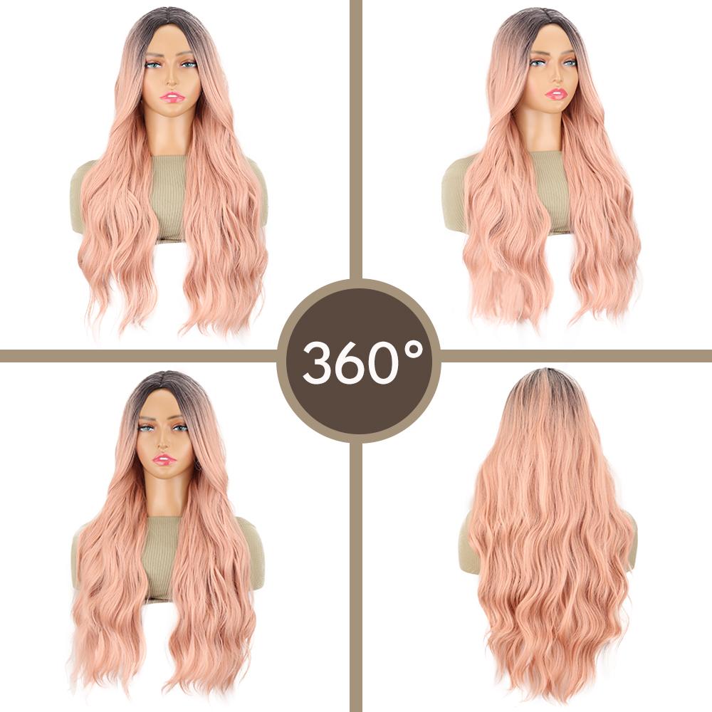LISI HAIR Длинный волнистый парик с челкой, синтетический, натуральный парик для женщин, повседневный парик для косплея, вечеринки, Хэллоуина