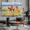 Portraits Of Rider African-American Man And Women Canvas Cuadros Posters and Prints Wall Art Picture for Living Room