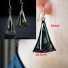 Green Stone Earrings Female Tribal Geometric Drop Dangle Earrings Pendientes Mujer AVE