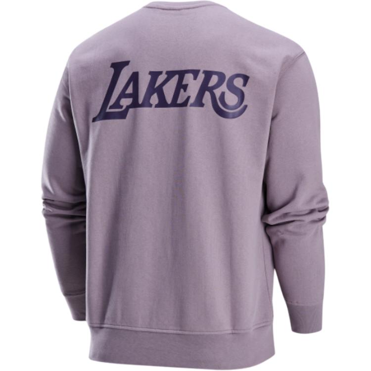 Jordan X NBA Collaboration Courtside Los Angeles Lakers Crewneck Sweatshirt Men sweatshirt Smoke-Purple FV8350-524