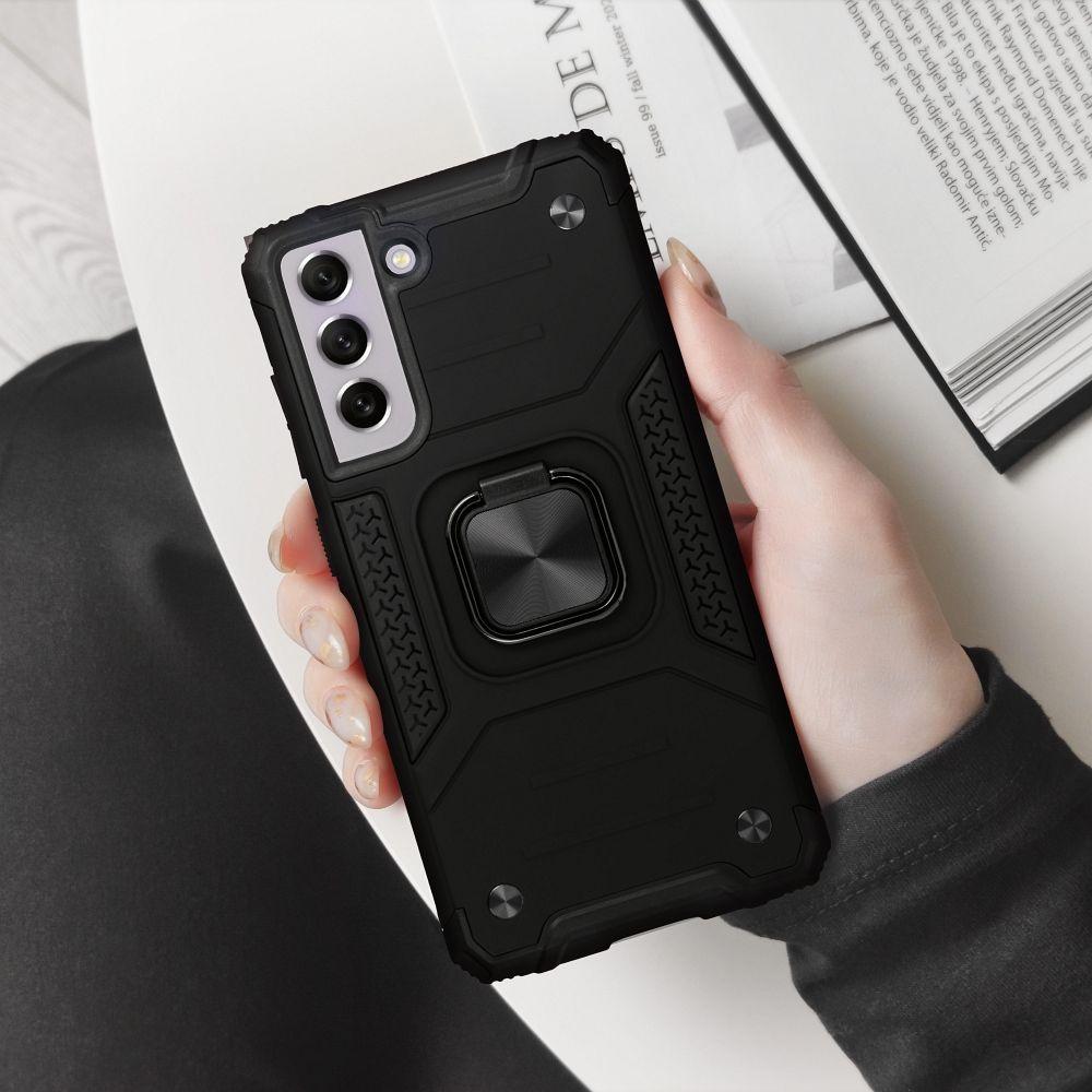 KickStand Ring Case for Samsung Galaxy S23 FE, Black + 9H Glass