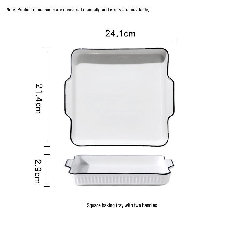 Керамическая чаша для аэрофритюрницы в скандинавском стиле, безопасная для духовки: Простая посуда для выпечки и подачи