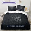 Custom Name Bulldogs2 Pattern Bedding Quilt Set  Home Decoration  Gift (1 * duvet cover + 2 * pillowcase  without core)