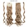 XINRAN Long Ponytail Synthetic Hairpiece Wrap On Clip Hair Extensions Ombre Brown Ponytail  Blonde Hair