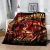 Lamine Yamal's Catalan Comet Soccer Legend Blanket Durable Comfort Great for Bed Couch Sofa Four Seasons Universal Modern Gift for Travel Home Birthda