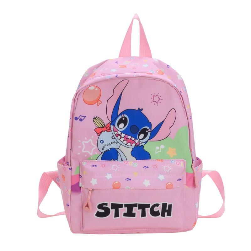 Lilo Stitch Kids School Backpack With Lightweight Nylon And Animal Print For Preschoolers