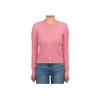 Polo Solid Color Cable Knit Logo Embroidery Button Long Sleeve Kids Sweater Pink 313543047-065