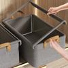 Foldable Fabric Storage Box with Steel Frame & Cover Collapsible Organizer for Underwear Clothes Wardrobe Space-Saving