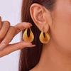 Новые модные многослойные серьги-кольца из крученой джутовой нити для женщин, из нержавеющей стали, золотого цвета, в форме буквы U, со звездами, ювелирные изделия для ушей, подарки