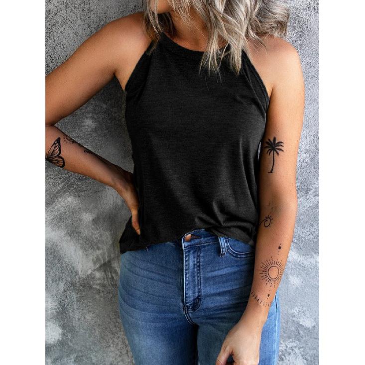 Новый летний повседневный темпераментный облегающий сексуальный жилет футболка без рукавов подтяжки универсальный топ без бретелек для женщин