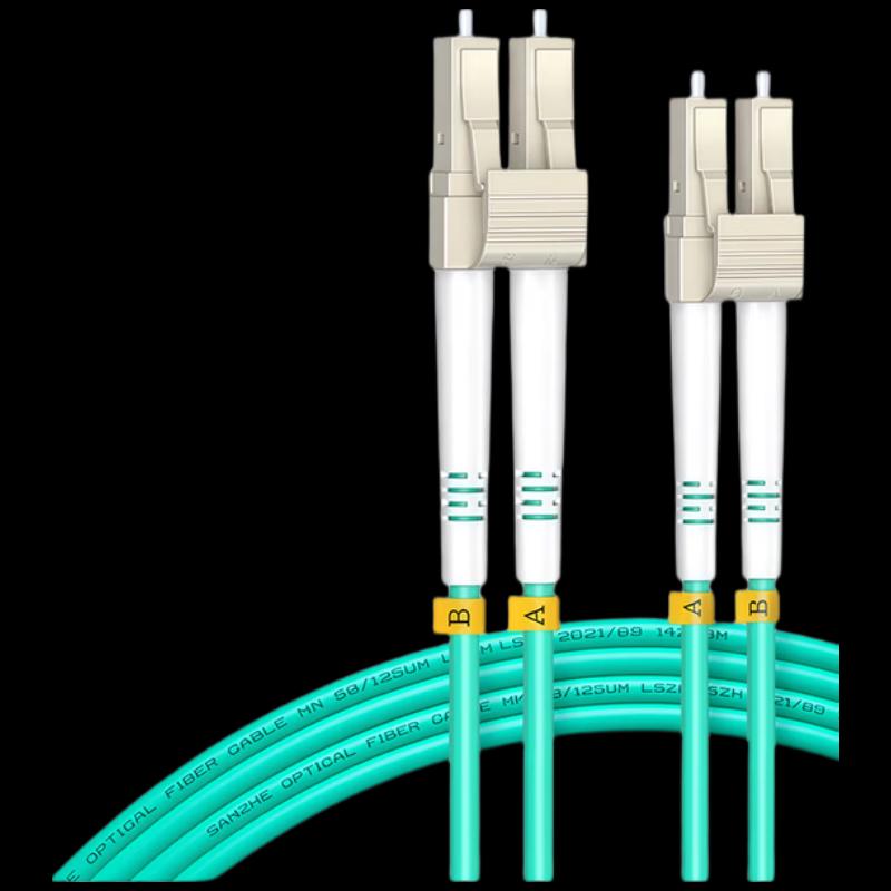 SAMZHE LC-LC OM4 Multimode Duplex Fiber Optic Patch Cable
