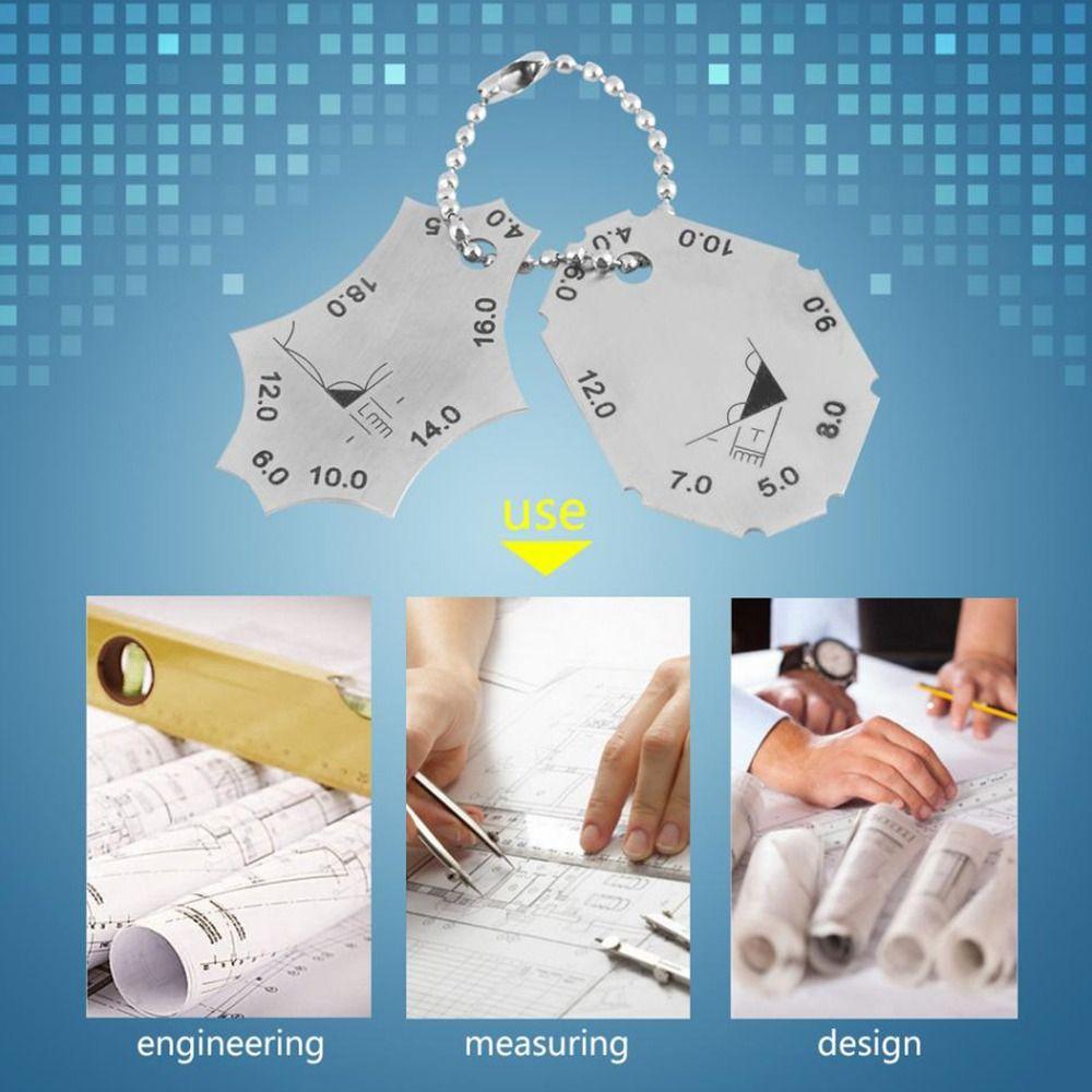 Welding Measuring Ruler Fillet Weld Butt Weld Gauge Weld Gauge Two-piece Gauge Fillet Weld Gauge