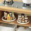 360 Rotating Cabinet Organizer Kitchen Bathroom Cosmetic Turntable Storage Tray Non-Slip Spice Round Rack Plates Desktop Storage